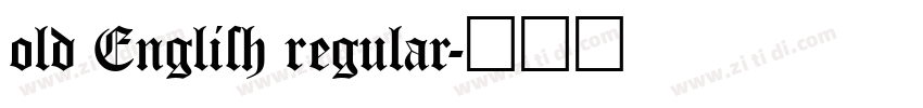 old English regular字体转换